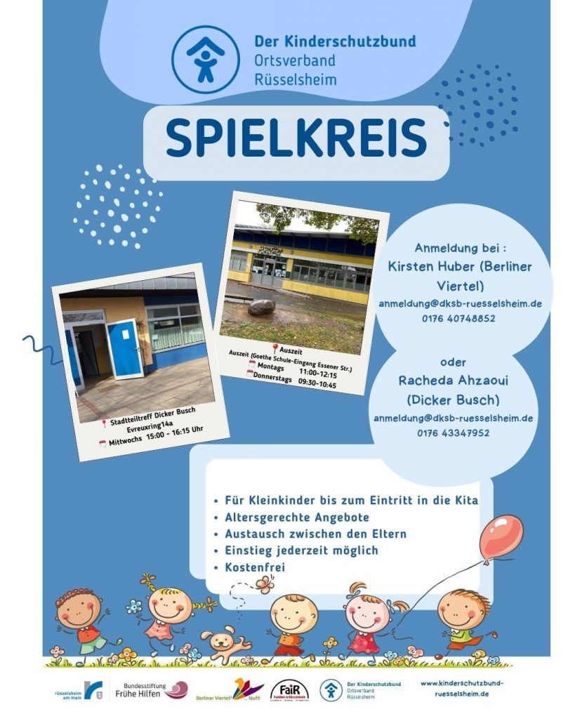 Spielkreis Flyer von Kinderschutzbund_